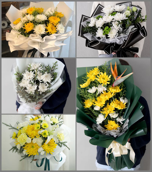 山东青岛胶州市胶西镇石家河崖村白事花束代送